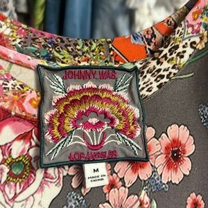 Johnny Was Anika Mixed Print Tea Dress